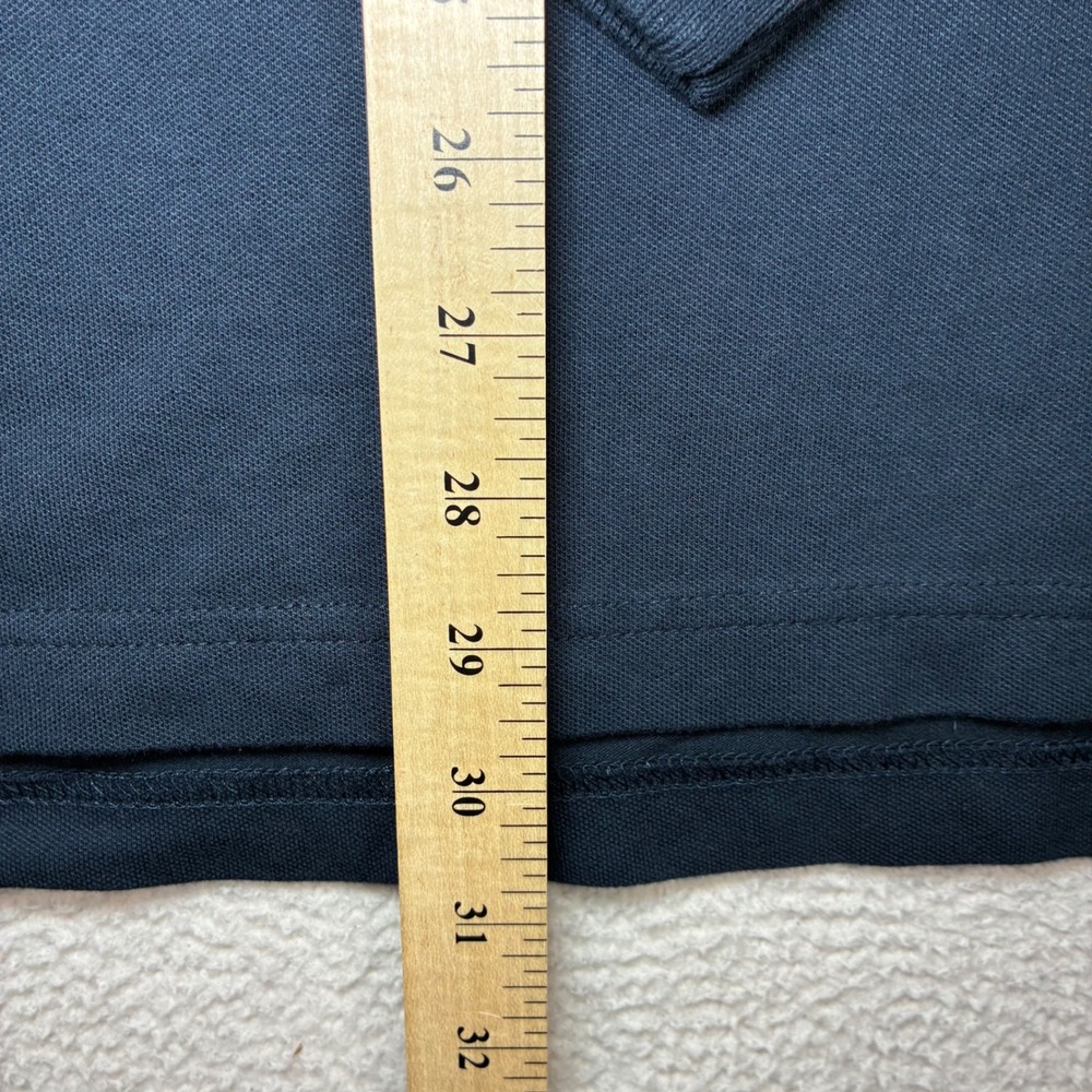 Abercrombie Fitch Polo Shirt Men M Blue Long Sleeve Stretch Pique Preppy NWT - Picture 6 of 8